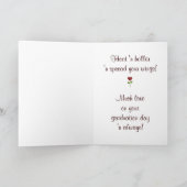 Carte Diplômé folklorique de hibou - coeur rouge (Intérieur)