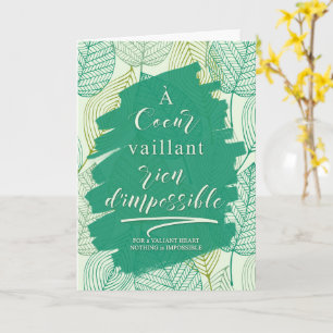 Carte Diplôme Français Rien n'est Impossible Typographie