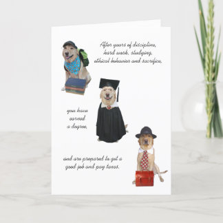 Carte Diplôme Funny Dog