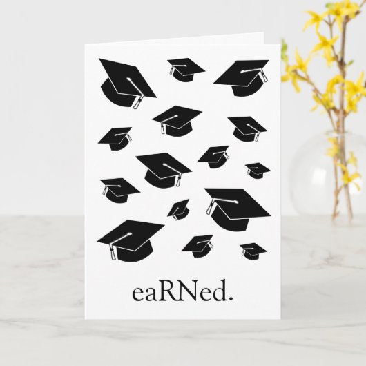 Carte Diplôme Funny Nurse (Fleur jaune)