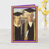 Carte Diplôme gothique américain (Fleur jaune)