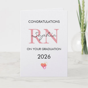 Carte Diplôme infirmière personnalisé nom promotion 2026