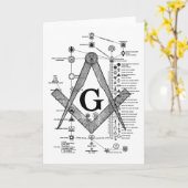 Carte Diplôme maçonnique (Fleur jaune)