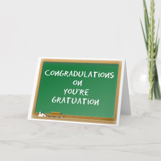 Carte Diplôme. Mal orthographié. Drôle (Devant)