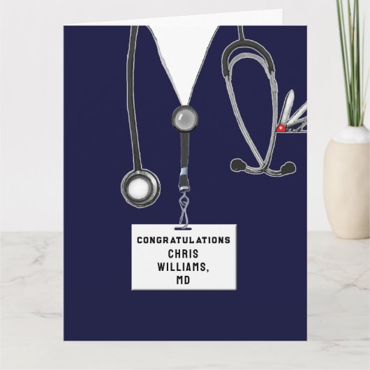 Carte Diplôme Médicale personnalisé (Devant)