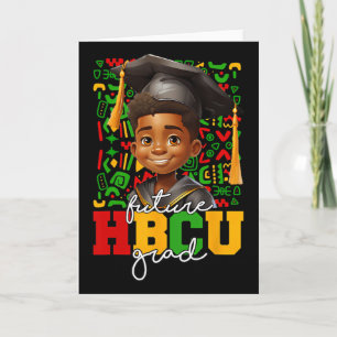 Carte Diplômé Noir Afro Collège Graduation Future Hbcu