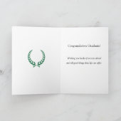 Carte Diplôme personnalisé de laurier vert (Intérieur)