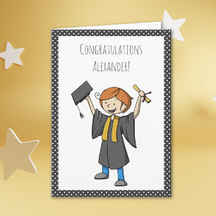 Carte Diplômé Personnalisé Diplômé Célébrant Mignon