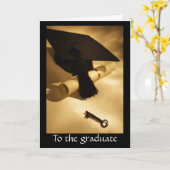 Carte Diplômé - porte ouverte (Fleur jaune)