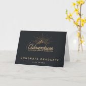 Carte Diplômé rustique de Congrats d'aventure de (Fleur jaune)