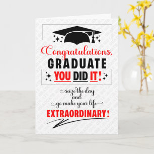 Carte Diplômé Saisis l'occasion Diplômé Tu as réussi