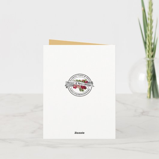 Carte Diplôme Vierge Marie Bordure décorative (Dos)