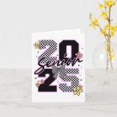 Carte Diplômée de la Coquette Bow de 2025 Senior (Fleur jaune)