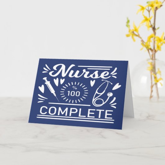 Carte Diplômée Infirmière diplômée Moderne Rose (Fleur jaune)