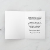 Carte Diplômée Rayée Rose Promotion 2026 (Intérieur)