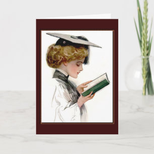 Carte Diplômée vintage de femme