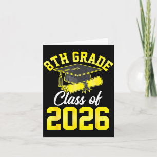 Carte diplômés de 8e année promotion 2026 graduation