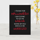 Carte Dire de karma de Halloween (Fleur jaune)