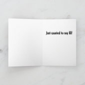 Carte Dire juste salut (Intérieur)