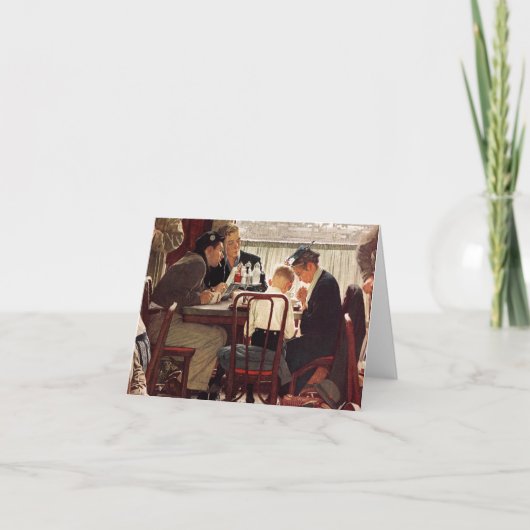 Carte Dire la grâce par Norman Rockwell (Devant)