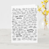 Carte dire leurs noms (Fleur jaune)