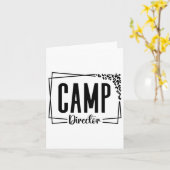 Carte Directeur De Camp Conseiller Drôle Conception De C (Fleur jaune)