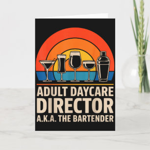 Carte Directeur de garderie pour adultes drôle alias l'h