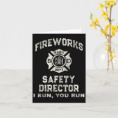 Carte Directeur de la sécurité des feux d'artifice drôle (Fleur jaune)