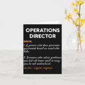 Carte Directeur des Opérations Profession Dictionnaire D (Fleur jaune)