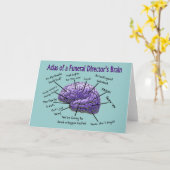 Carte Directeur funéraire / Morticienne Funny Brain Desi (Fleur jaune)