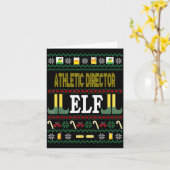 Carte Directeur sportif Elf Cadeau de Noël drôle  (Fleur jaune)