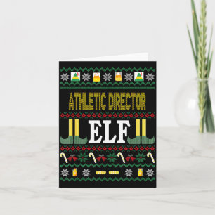 Carte Directeur sportif Elfe Cadeau de Noël drôle
