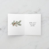 Carte Direction des cônes de pin de Noël et de l'ornemen (Intérieur)