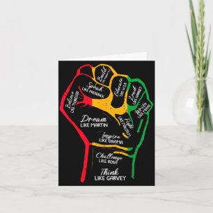 Carte Dirigeants noirs inspirants poing levé main noire