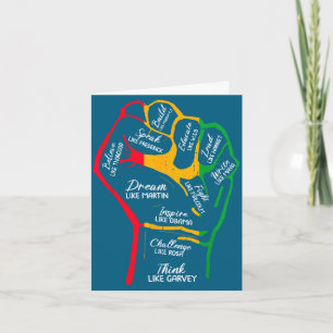 Carte Dirigeants noirs inspirants poing levé main noire
