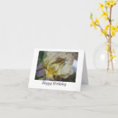 Carte d'iris de joyeux anniversaire (Fleur jaune)