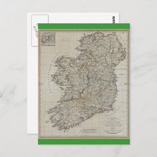 Carte d'Irlande 1804 (Devant / Derrière)