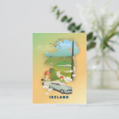 Carte d'Irlande affiche de voyage vintage (Debout devant)
