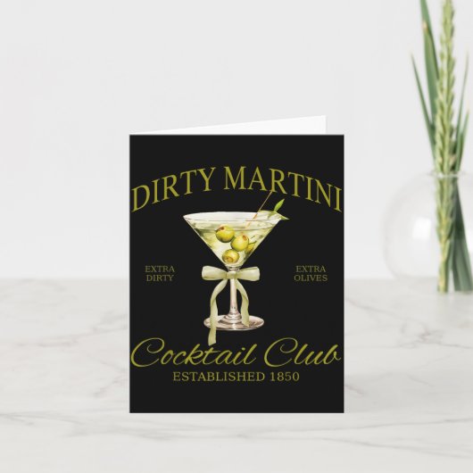 Carte Dirty Bachelorette Martini Tail Club Martini Drink (Devant)