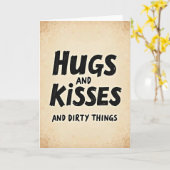 Carte Dirty Hugs And Kisses Card (Fleur jaune)