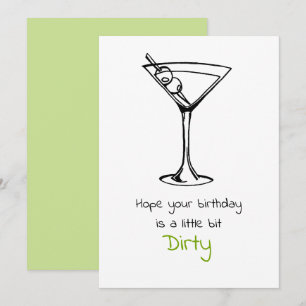 Carte Dirty Martini 30 anniversaire