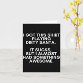 Carte Dirty Santa Present Idea Exchange. Dirty Santa Chr (Fleur jaune)