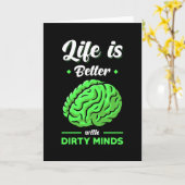 Carte Dirty Thoughts Drôle Dire (Fleur jaune)