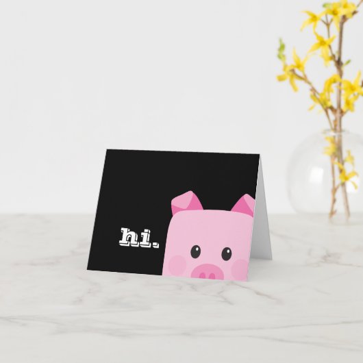 Carte Dis juste bonjour (Fleur jaune)