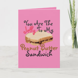Carte Dis-le avec un sandwich au beurre de cacahuète et 
