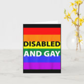 Carte Disabled And Gay Funny For Men Women  (Fleur jaune)