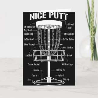 Carte Disc Golf Basket Nice Putt Funny Putting Jargon Di