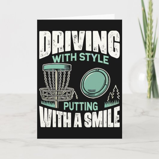 Carte Disc Golfer Driving With Style Disc Golf  (Devant)