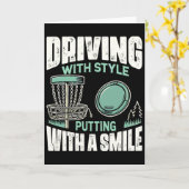 Carte Disc Golfer Driving With Style Disc Golf  (Fleur jaune)