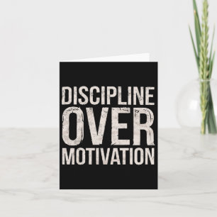 Carte Discipline sur la motivation Gymnase entraînement 